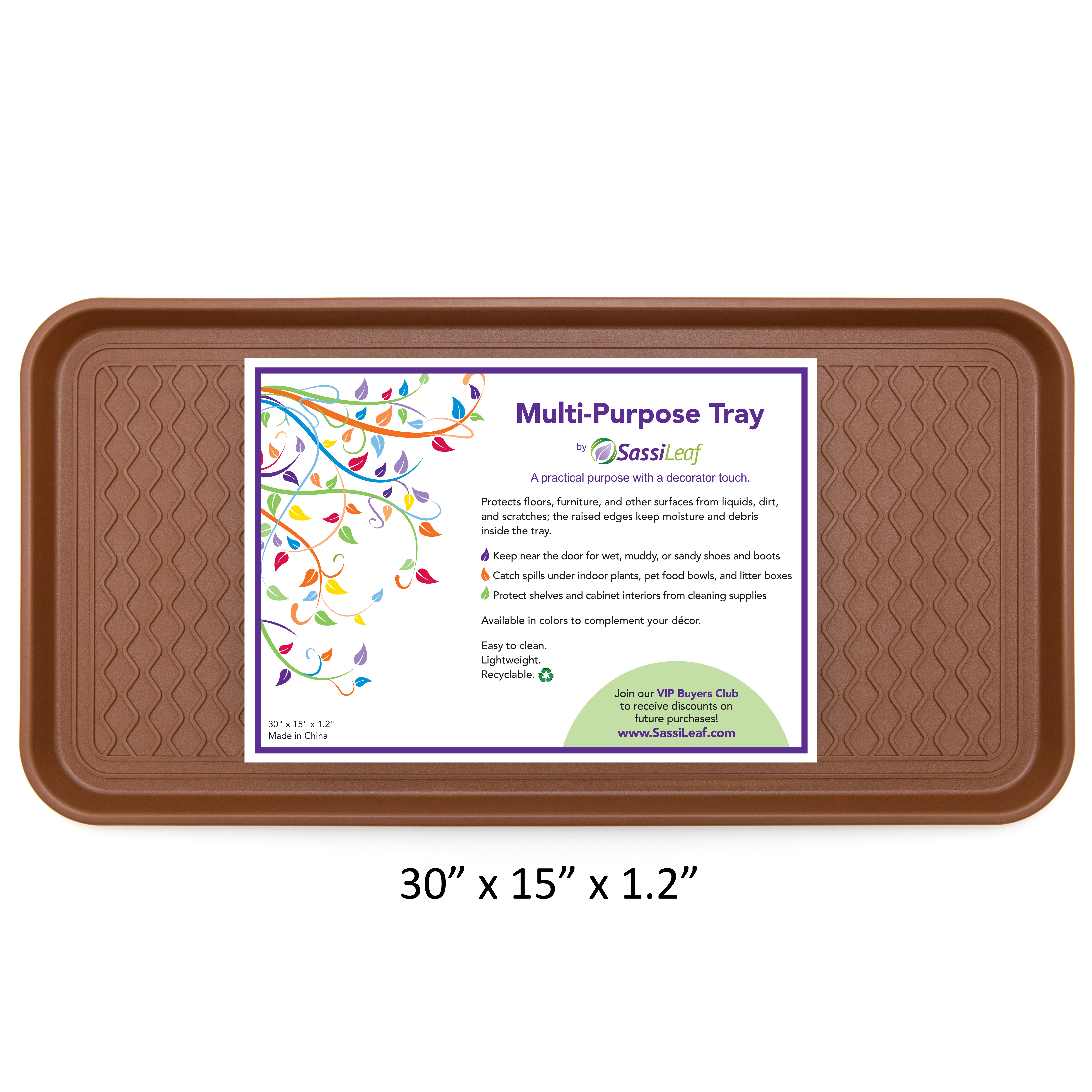 Multi-Purpose Tray – Saddle Brown